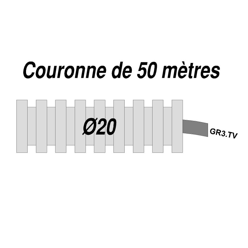 Grade 3 TV Gaine préfilée ICTA D20 50m