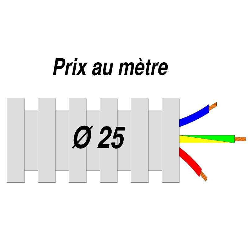 3G6 Gaine électrique préfilée ICTA BRT D25 au mètre